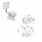 Golvmonterad toalett med keramisk kassett och tillverkad i Italien Black Seat - Marwa Viadurini