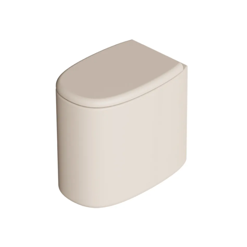 Golvstående toalettstol i keramik i olika färger, tillverkad i Italien - Flicka Viadurini