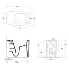 Golvstående toalettstol i keramik i olika färger, tillverkad i Italien - Flicka Viadurini