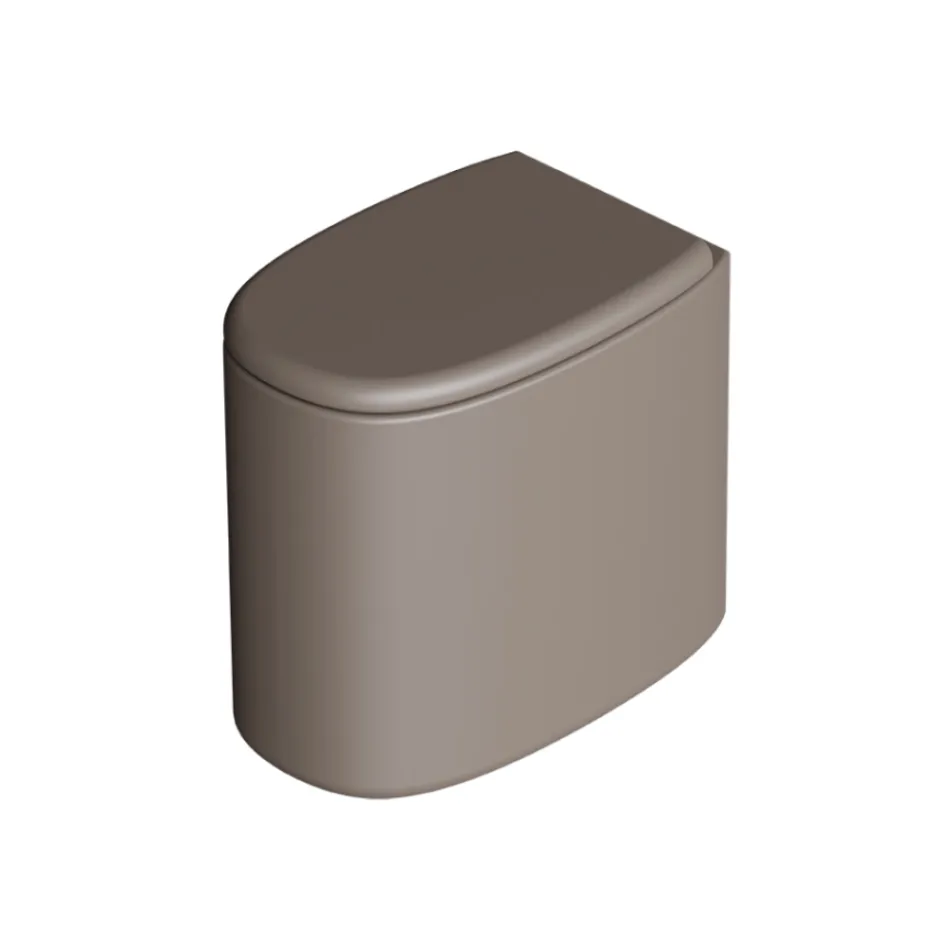 Golvstående toalettstol i keramik i olika färger, tillverkad i Italien - Flicka Viadurini