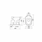 Vit keramisk golvvase med svart sits tillverkad i Italien - Nausica Viadurini