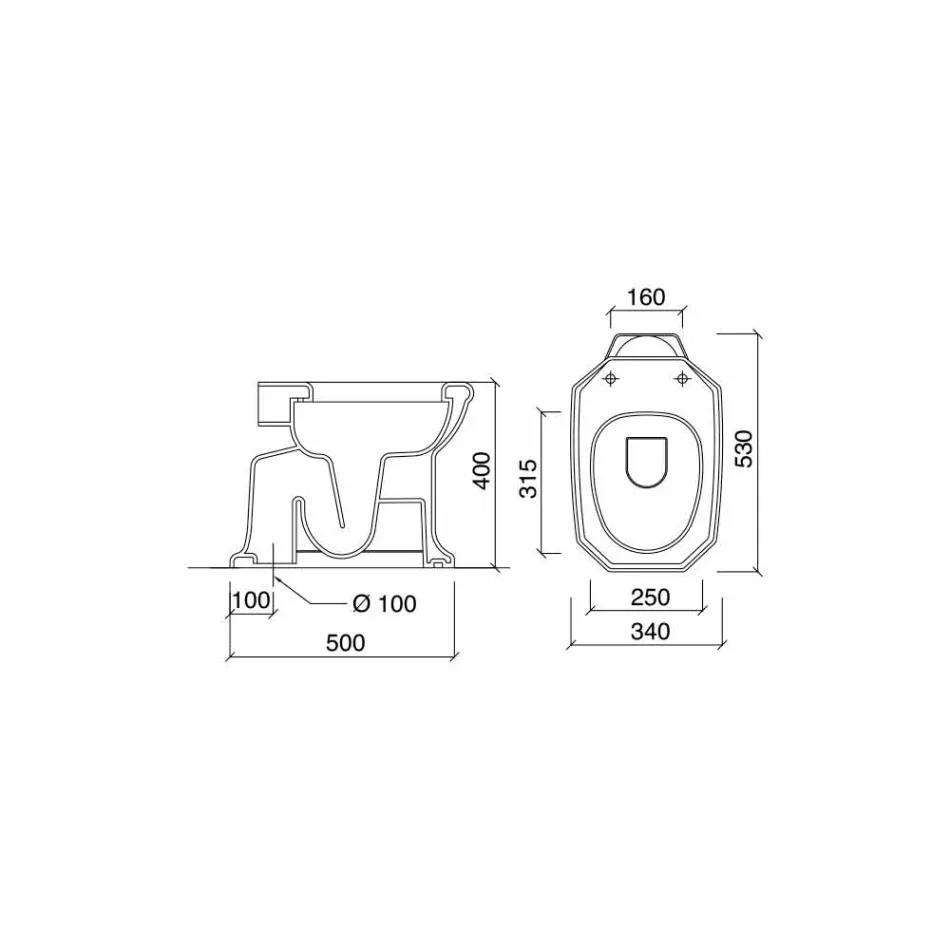 Vit keramisk golvvase med svart sits tillverkad i Italien - Nausica Viadurini