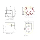 Design sfärisk toalettvase i keramik Tillverkad i Italien, Fanna Viadurini