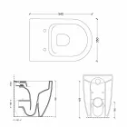 Vas WC i vitt keramik modern design Shine Square H50 Rimless Viadurini