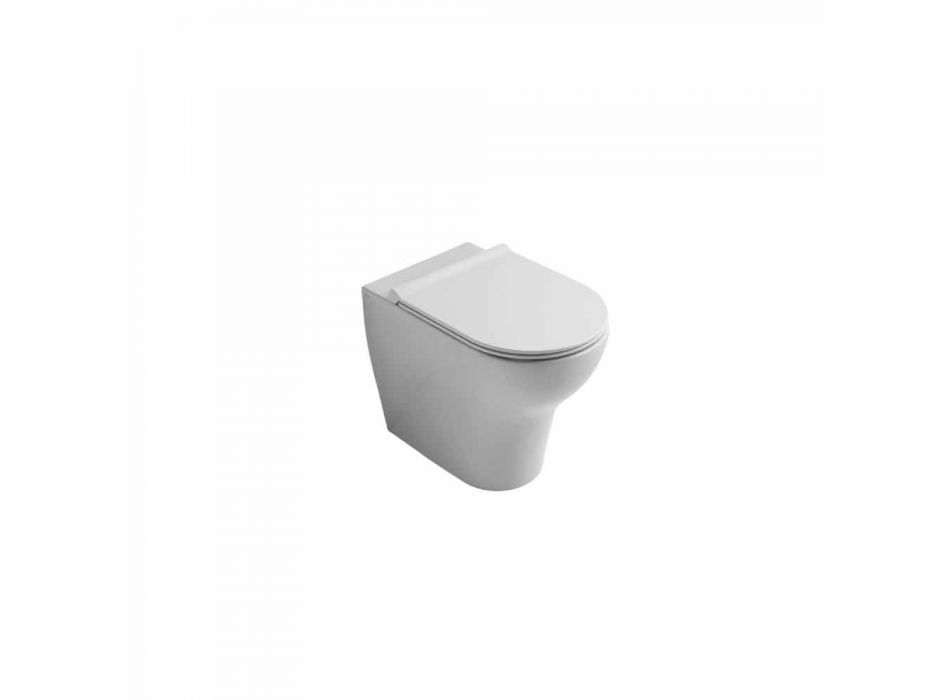 Vas Vit keramik toalett Star 54x35cm Made in Italy, modern design Viadurini
