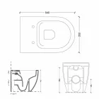 Vas modern toalett vit keramik Shine Square Rimless Made in Italy Viadurini