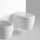 Wall Design WC i modern design i färgad keramik tillverkad i Italien - Lauretta Viadurini
