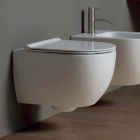 Vägghängd toalett i modern design keramiska Star 50x35 Made in Italy Viadurini