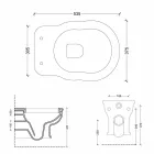 Vas modern fjädring WC vit keramik Style 54x36 Made in Italy Viadurini