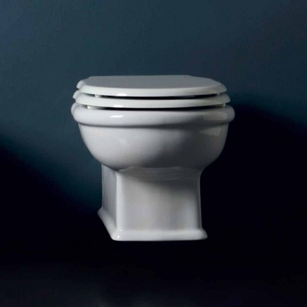 Vas modern fjädring WC vit keramik Style 54x36 Made in Italy Viadurini