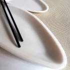 Köksbricka i vit Carrara marmor handgjord i Italien - fisk Viadurini