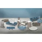 Serveringsbricka med blommor i handgjort järn tillverkat i Italien - Marken Viadurini