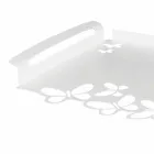 Serveringsbricka i vitt, beige eller elfenben, tillverkat i Italien - Leiden Viadurini