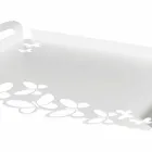 Serveringsbricka i vitt, beige eller elfenben, tillverkat i Italien - Leiden Viadurini