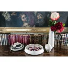 Modern rund magasin i vit Carrara-marmor tillverkad i Italien - Chet Viadurini