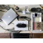 Rektangulär bricka i vit Carrara-marmor tillverkad i Italien - Vassili Viadurini