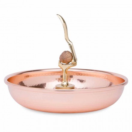 Handgjord nötknäpparbricka med konserverad koppar 28 cm - Paronzo Viadurini