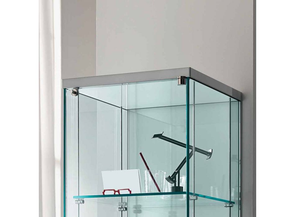 Kolumn Showcase i genomskinligt glas med höger eller vänster ratt - Antonia Viadurini