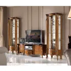 Klassisk monter med vit eller valnötsdörr tillverkad i Italien - Caligola Viadurini