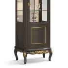 Klassisk showcase i vit valnöt eller Moka Wood Made in Italy - Chantilly Viadurini