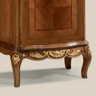 Klassisk showcase i vit valnöt eller Moka Wood Made in Italy - Chantilly Viadurini