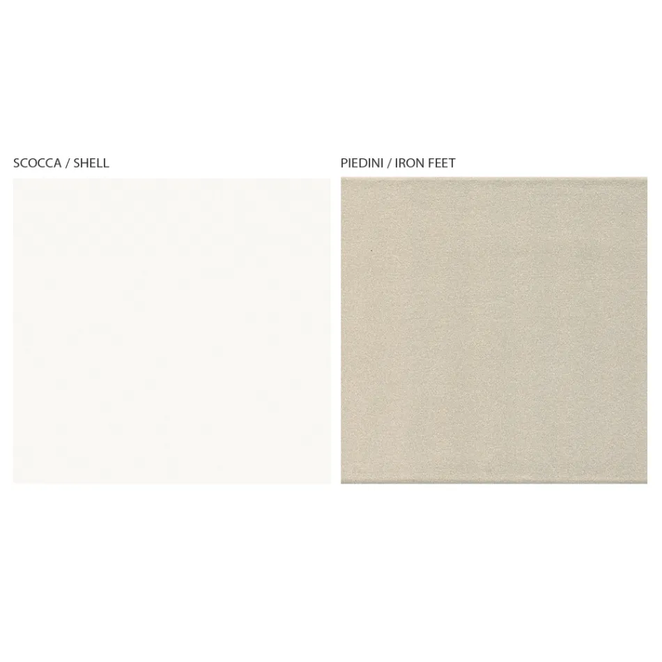 Vitrin för vardagsrum med 1 dörr i vitt och Canaletto-finish Made in Italy - Gerd Viadurini