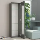 Design Vardagsrum Vitrinskåp i vitt, antracit eller betong - Suzana Viadurini