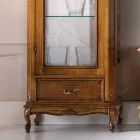 Classic Living Room Showcase i valnötsträ 1 dörr Tillverkad i Italien - Ronald Viadurini