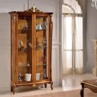 Vitrin för vardagsrum i trä med 2 dörrar Klassisk tillverkad i Italien - Cambrige Viadurini