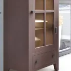 Living Room Showcase i massiv gran helt tillverkad i Italien - Pascual Viadurini