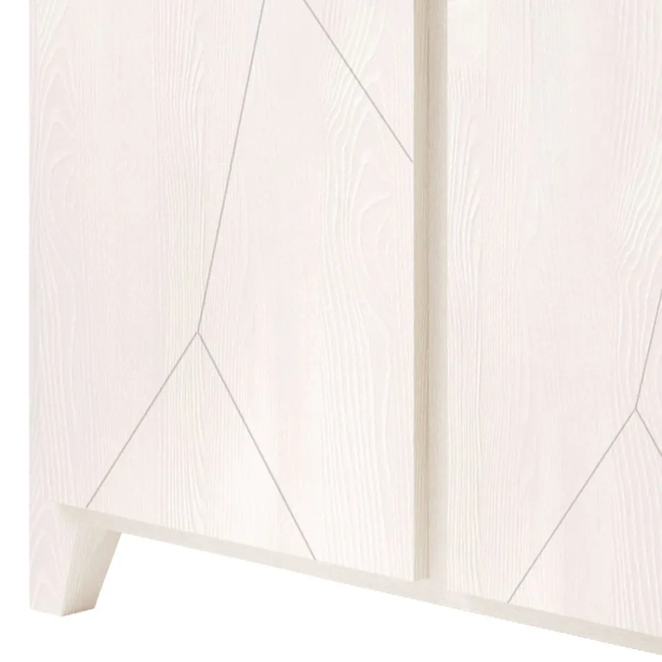 Living Room Showcase Struktur i massivt granträ Tillverkad i Italien - Pascual Viadurini