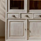 Massiv teakvitrin med 4 dörrar och 3 lådor - Aikido Viadurini