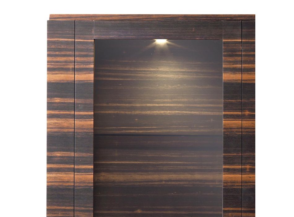 Grilli Zarafa massivt träskåp med 2 dörrar gjorda i Italien av design Viadurini