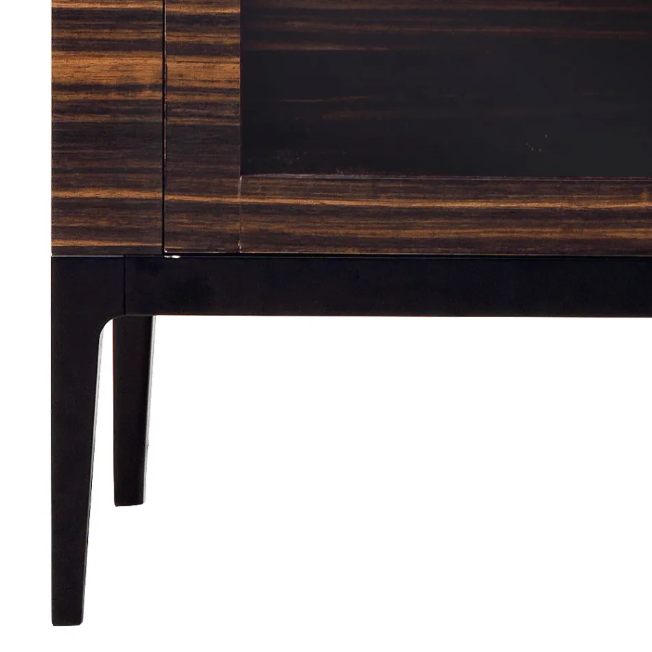 Grilli Zarafa massivt träskåp med 2 dörrar gjorda i Italien av design Viadurini