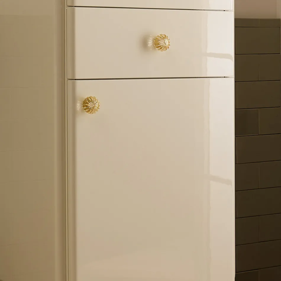 Enfärgad showcase med invändiga glashyllor tillverkade i Italien - godis Viadurini