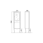 Enfärgad showcase med invändiga glashyllor tillverkade i Italien - godis Viadurini