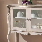 Living Room Showcase 2 dörrar i valnöt eller vitt trä Tillverkad i Italien - London Viadurini