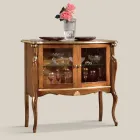 Living Room Showcase 2 dörrar i valnöt eller vitt trä Tillverkad i Italien - London Viadurini