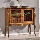 Living Room Showcase 2 dörrar i valnöt eller vitt trä Tillverkad i Italien - London Viadurini