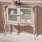 Living Room Showcase 2 dörrar i valnöt eller vitt trä Tillverkad i Italien - London Viadurini