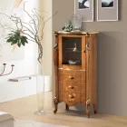 Living Room Showcase med 1 glasdörr och 3 lådor Tillverkad i Italien - London Viadurini