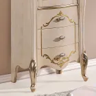 Vitrin för vardagsrum med 1 glasdörr och 3 lådor Tillverkad i Italien - London Viadurini