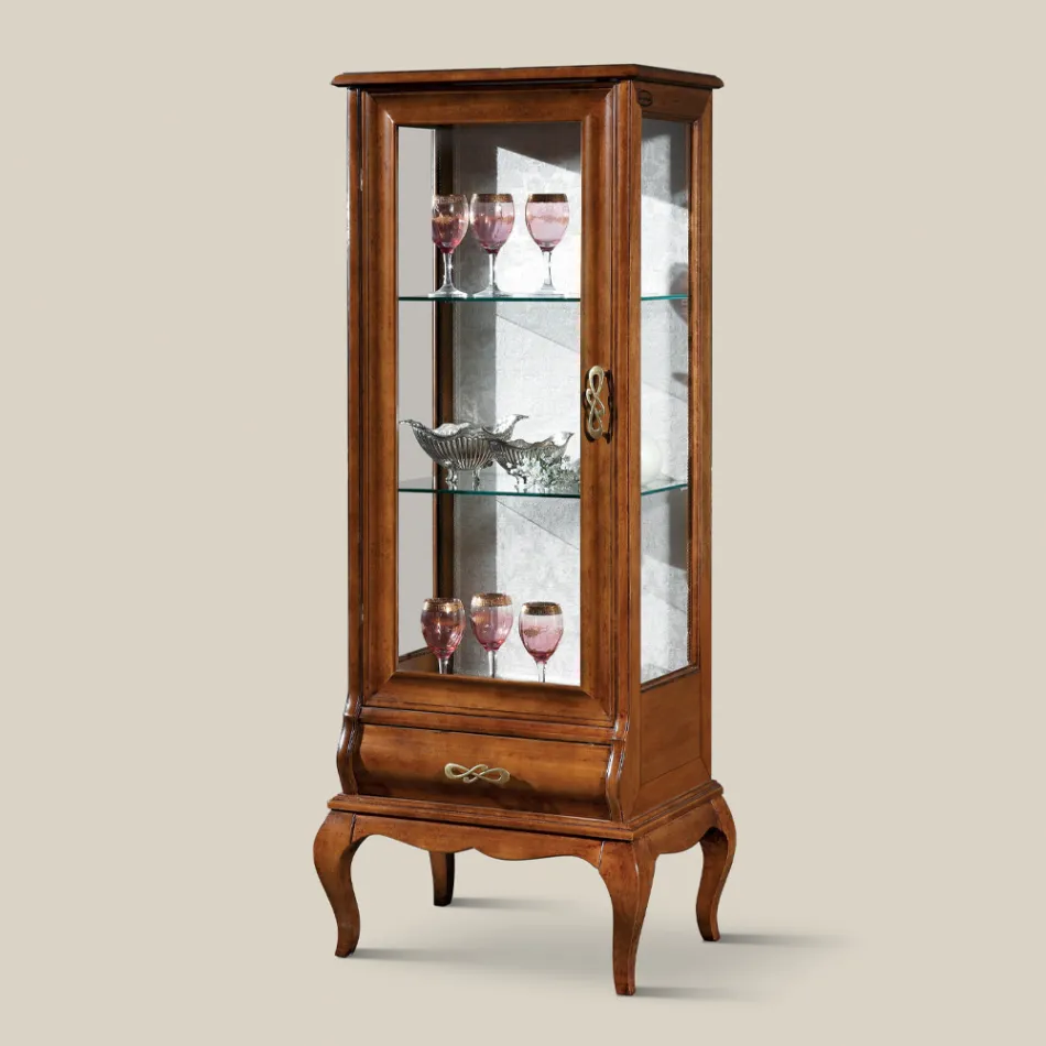 Lyxigt vardagsrumsmonter i klassiskt valnötsträ tillverkat i Italien - Hastings Viadurini