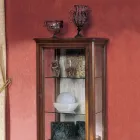 Vitrin med 1 låda, 1 dörr och glashyllor Tillverkad i Italien - Anansi Viadurini