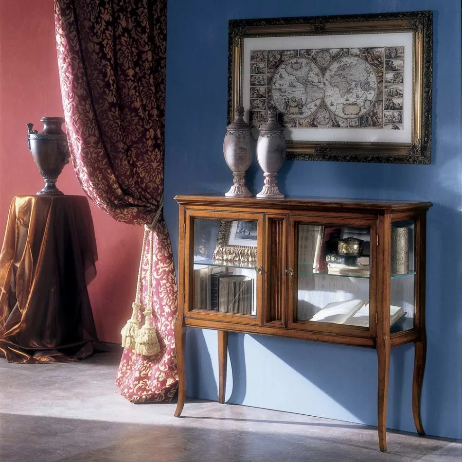 Showcase i massivt Toulipier-trä Tillverkat i Italien - Chantico Viadurini