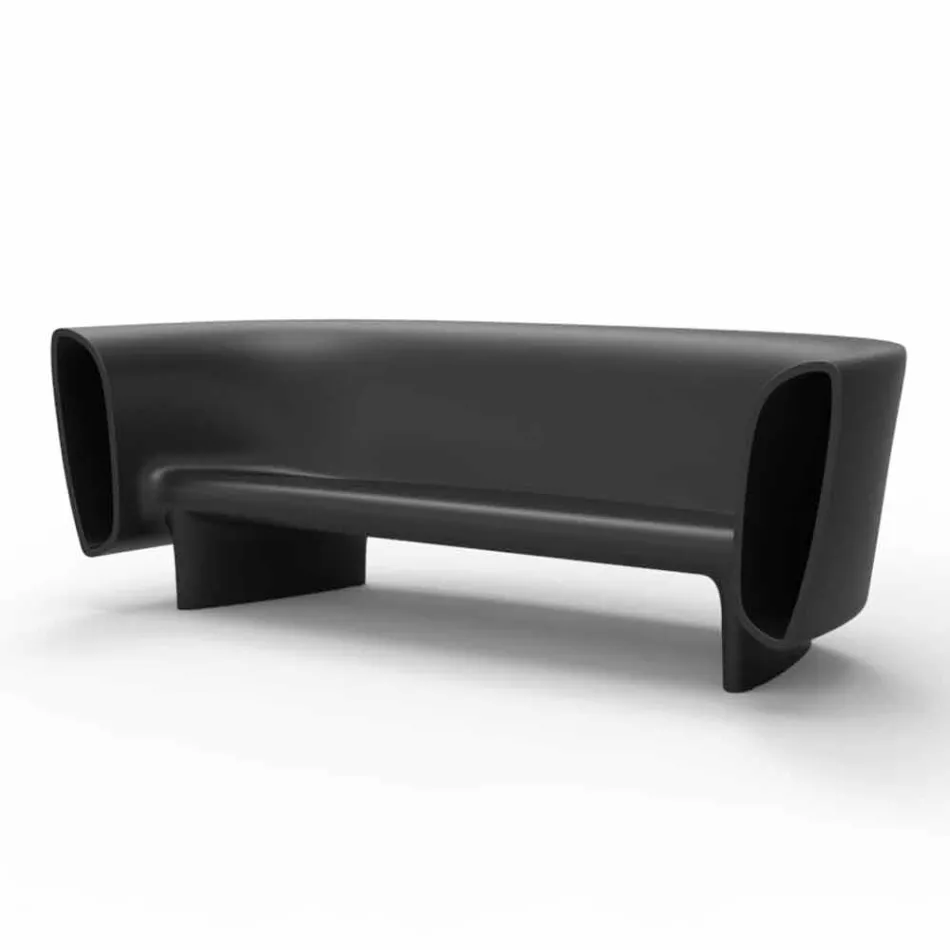 Vondom Bum Bum modern design svart lackad trädgårdssoffa Viadurini