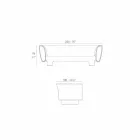 Vondom Bum Bum modern design svart lackad trädgårdssoffa Viadurini