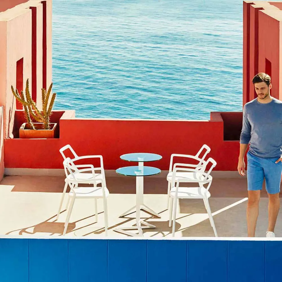 Vondom Delta modern design polypropylen trädgårdsstol Viadurini