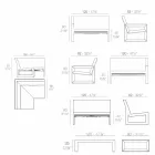 Vondom Frame trädgårdslounge med modern design Viadurini