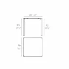 Vondom Quartz utomhus firkantbord med modern design Viadurini